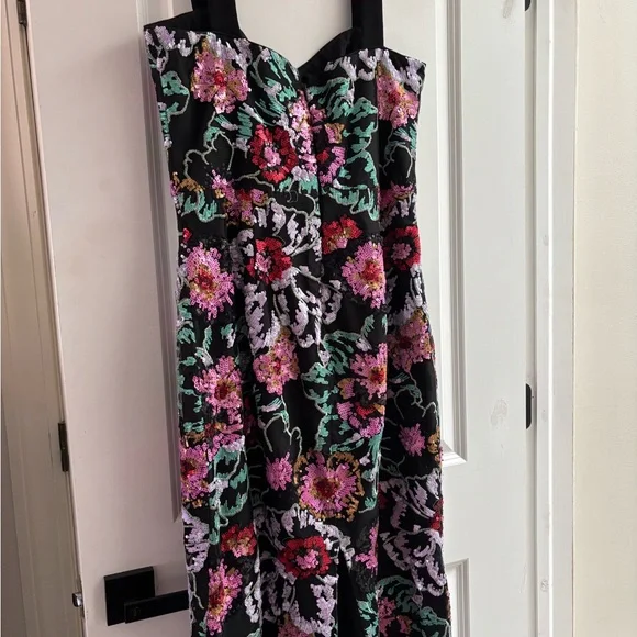 black dress with gems Just Feels Right Black Floral Maxi Dress, Medium - The Mint Julep Boutique main image 0